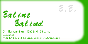 balint balind business card